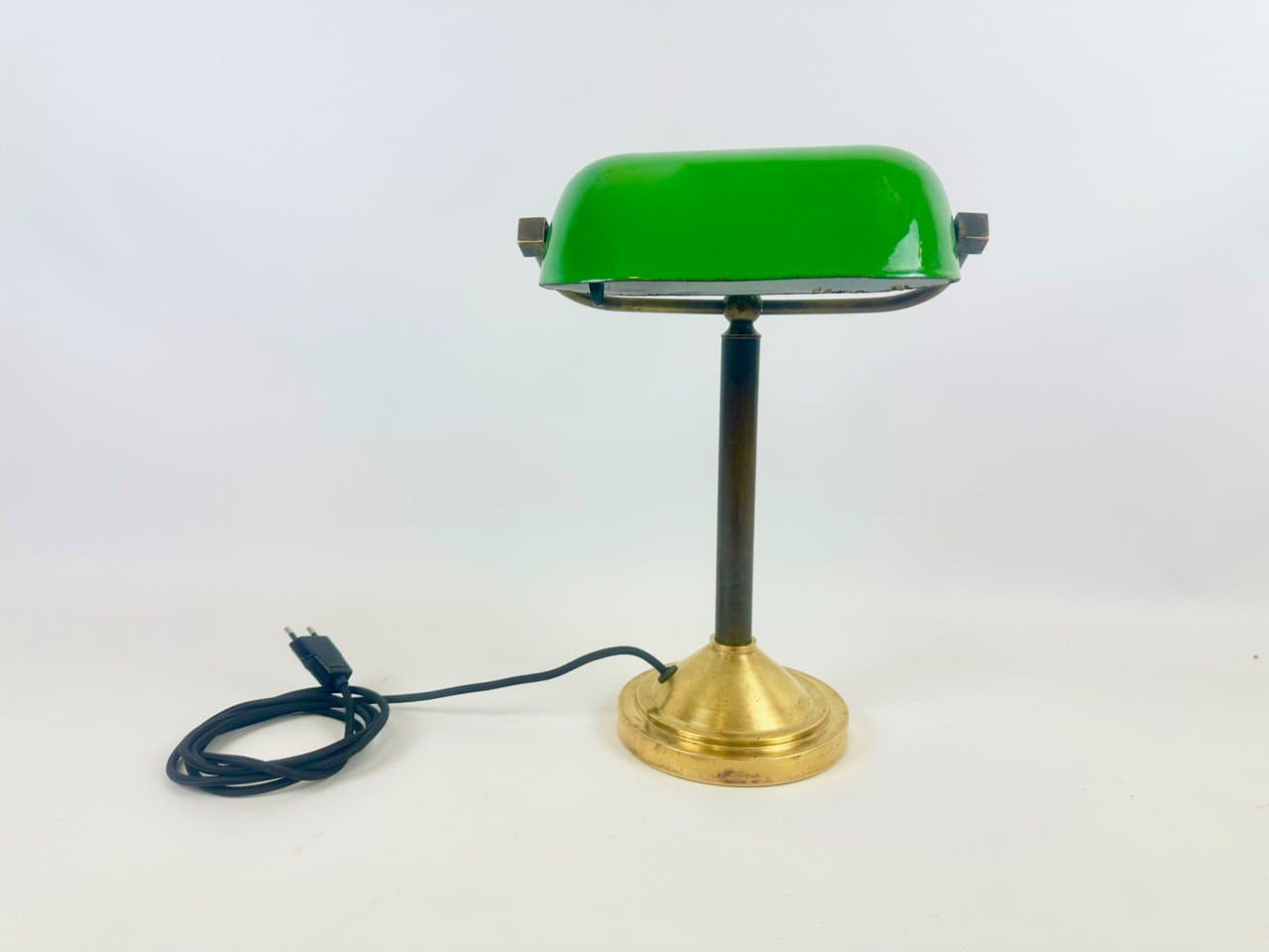 Table Lamp Art Deco, green, brass, Czech Republic, 1930s - 152443