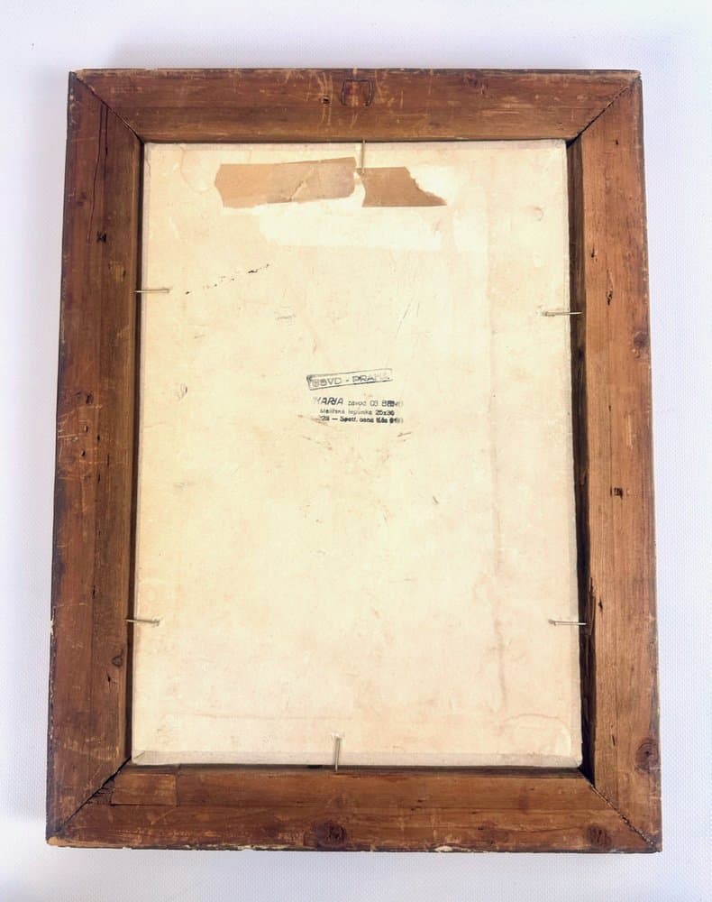 Painting Nude of Woman, multicolor, acrylic canvas, by K. Voralkova, Czech Republic, 1960s. - 152461