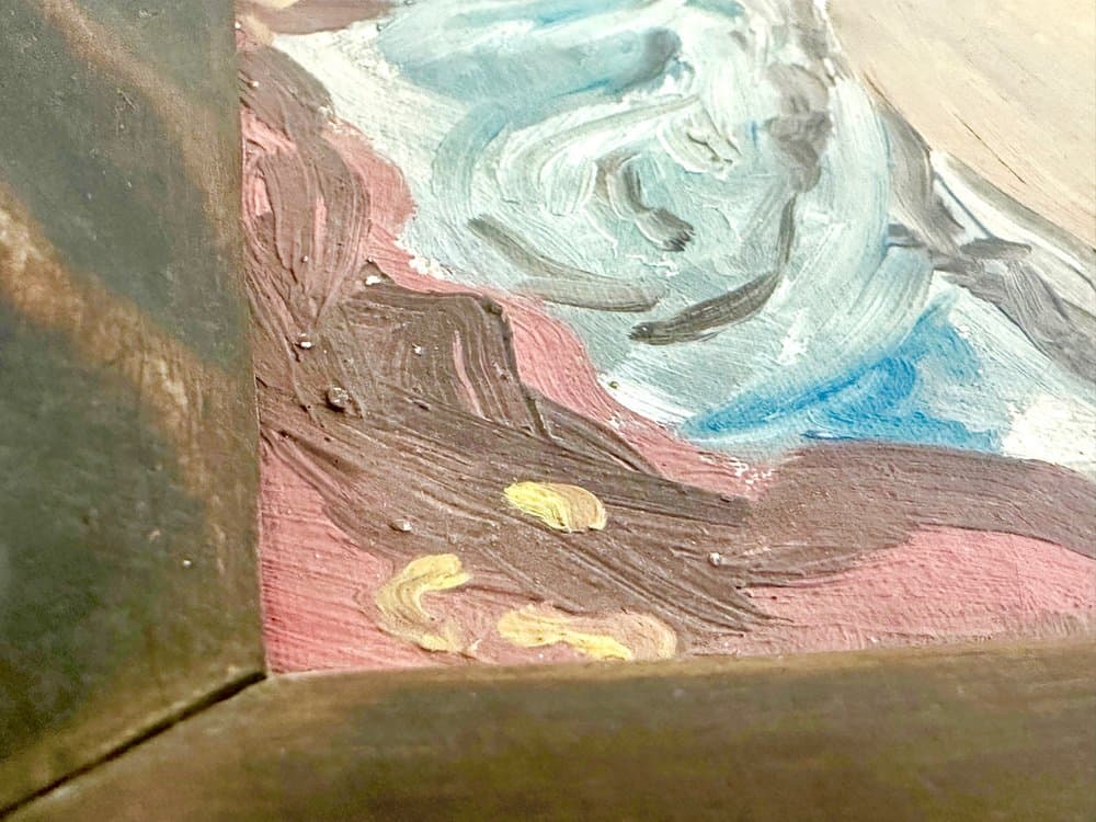 Painting Nude of Woman, multicolor, acrylic canvas, by K. Voralkova, Czech Republic, 1960s. - 152454