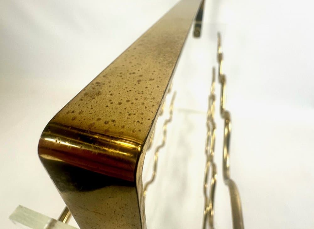 Wine Rack Hollywood Regency, transparent, acrylic brass, France, 1970s. - 152476