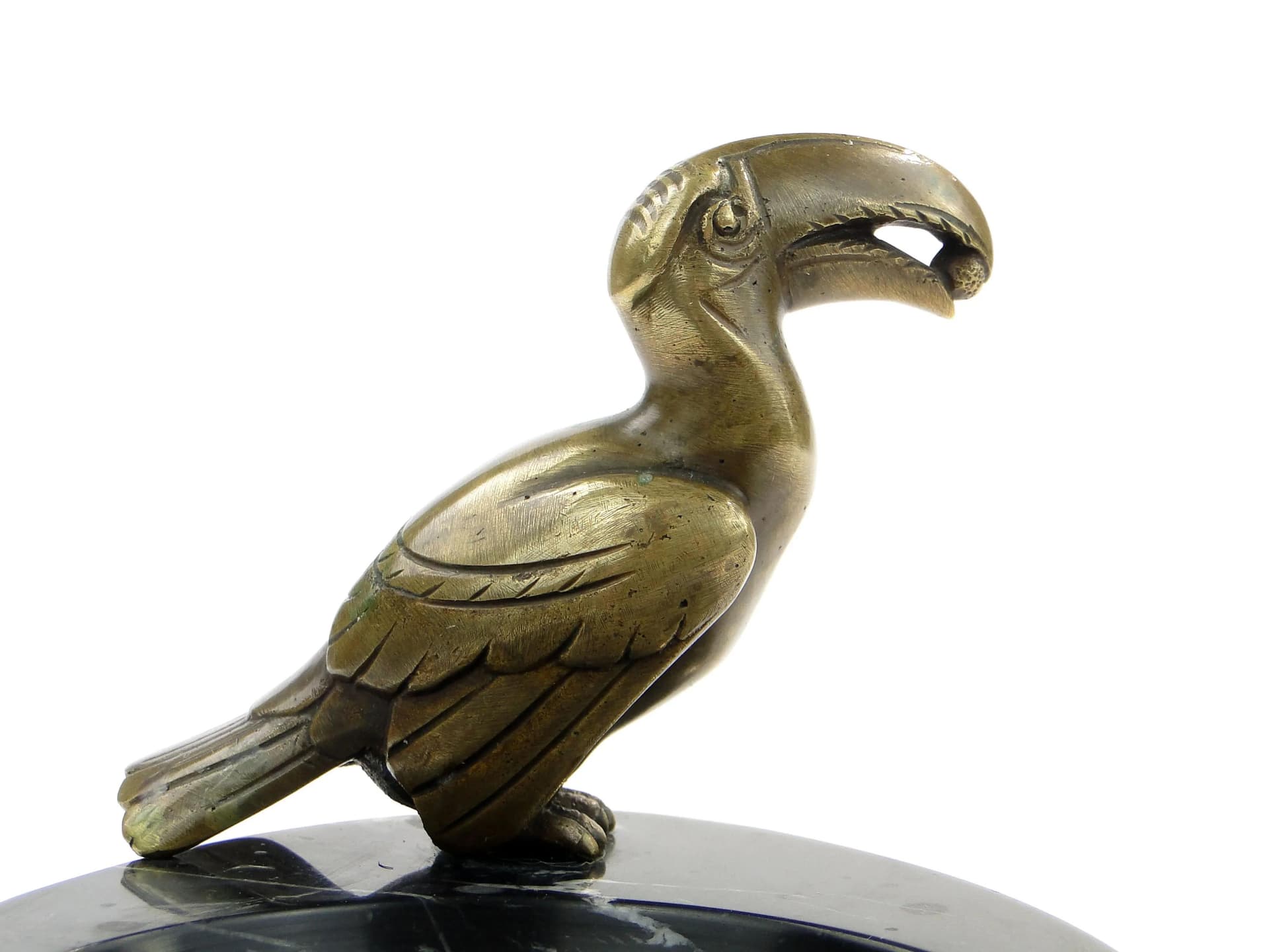 Desk Ashtray Art Deco, bronze, black marble, Austria, 1920s - 9139