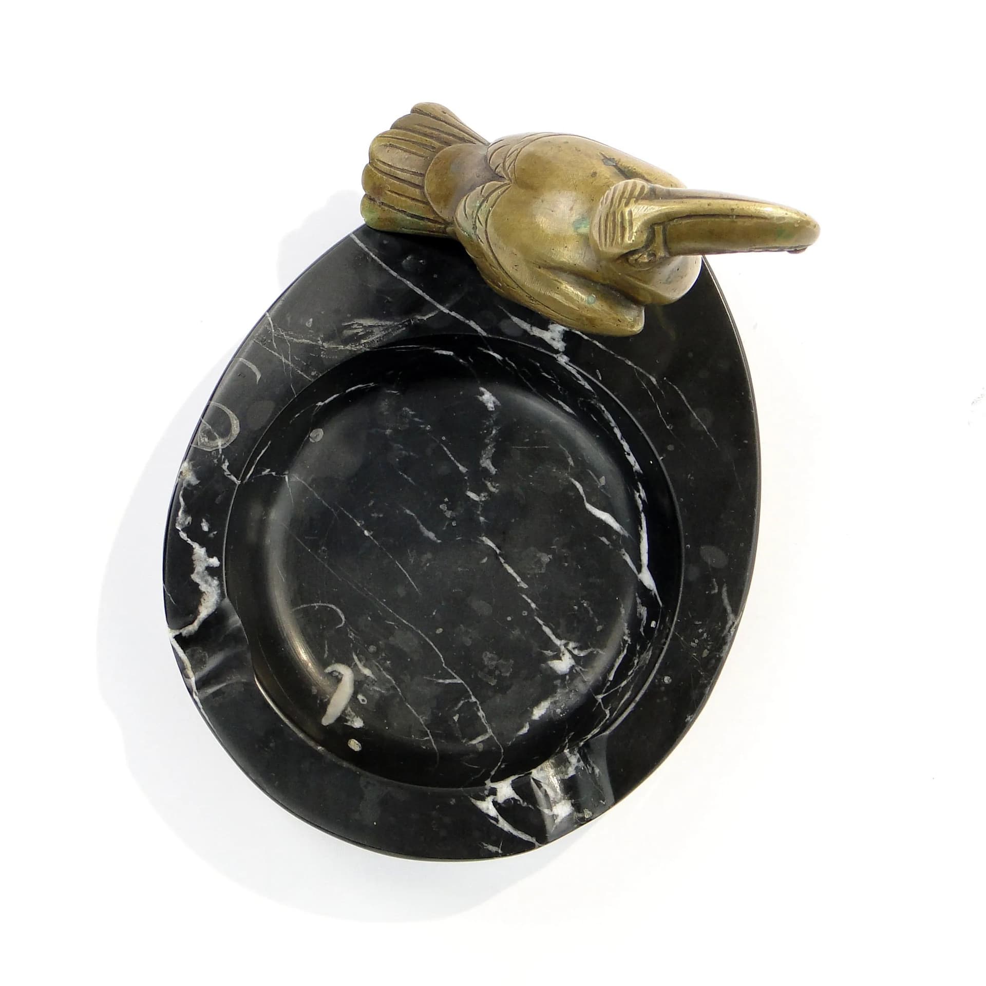 Desk Ashtray Art Deco, bronze, black marble, Austria, 1920s - 9145
