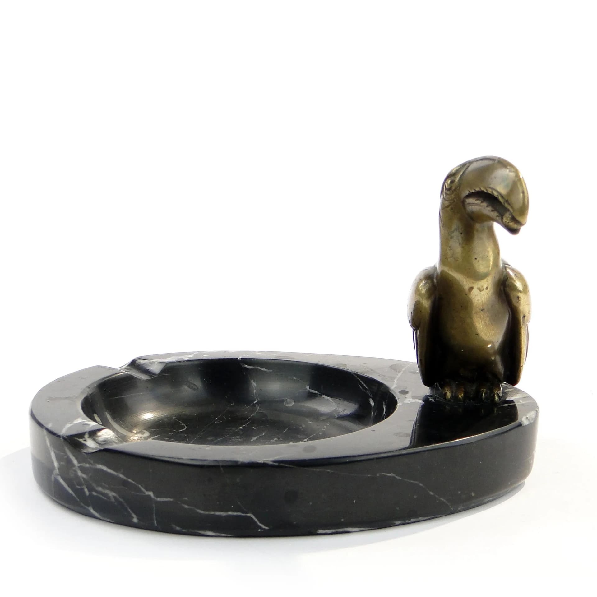 Desk Ashtray Art Deco, bronze, black marble, Austria, 1920s - 9140