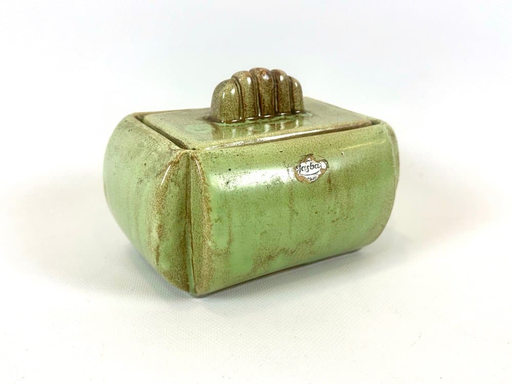 Bonbonniere Jasba, green ceramic, Germany, 1960s - 152522