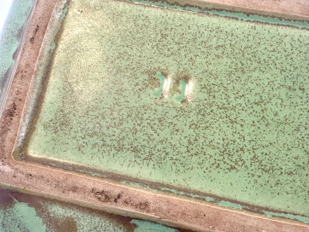 Bonbonniere Jasba, green ceramic, Germany, 1960s - 152516