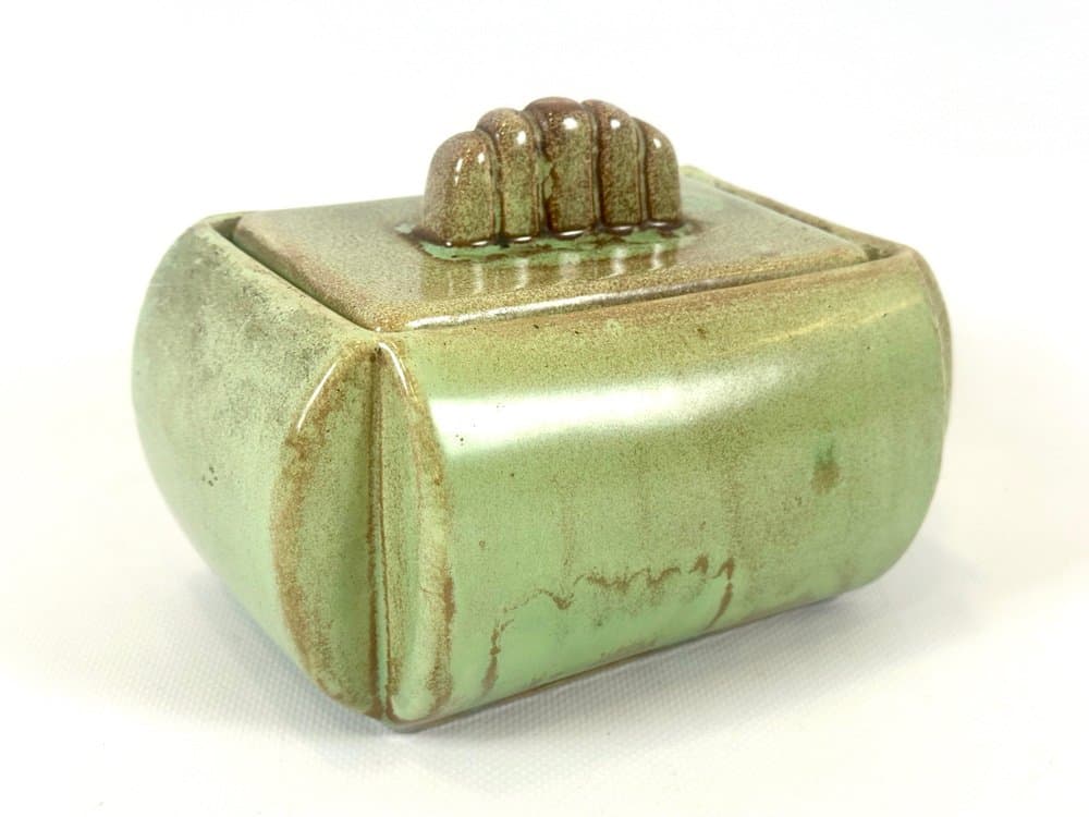 Bonbonniere Jasba, green ceramic, Germany, 1960s - 152515