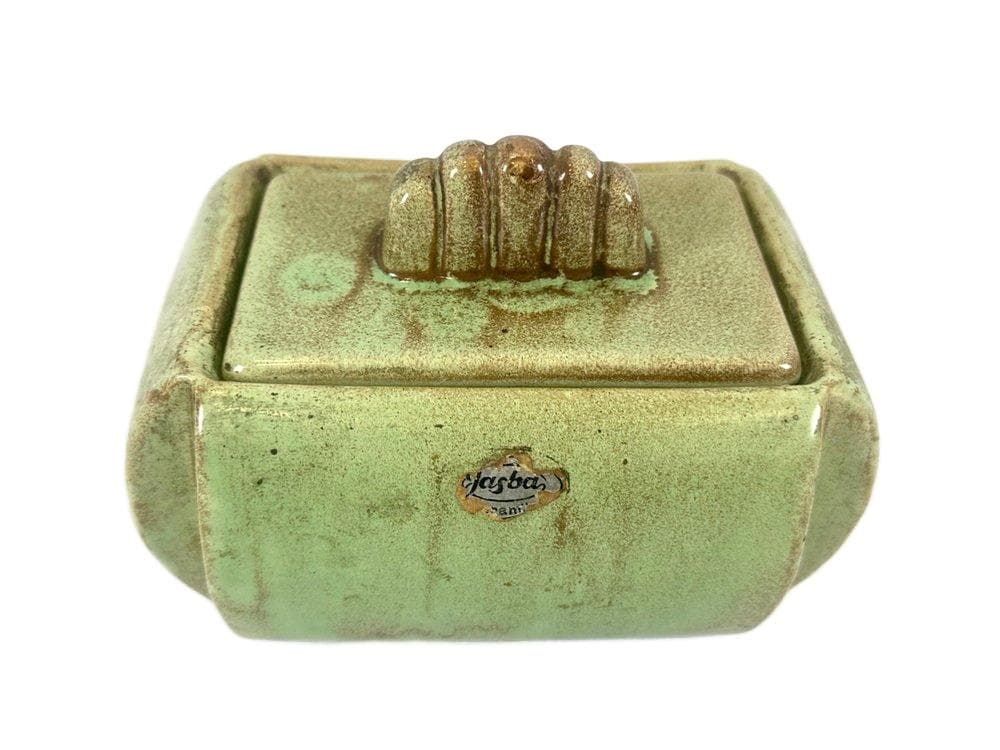 Bonbonniere Jasba, green ceramic, Germany, 1960s - 148546