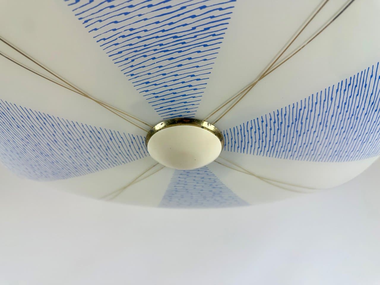 Pendant lamp, ivory glass, Czech Republic, 1960s. - 152569