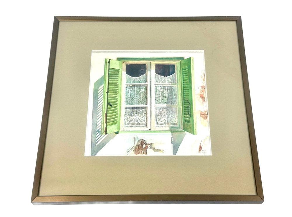 Watercolour Shutters, multicolor, by F. John Owen, United Kingdom, 1980s.