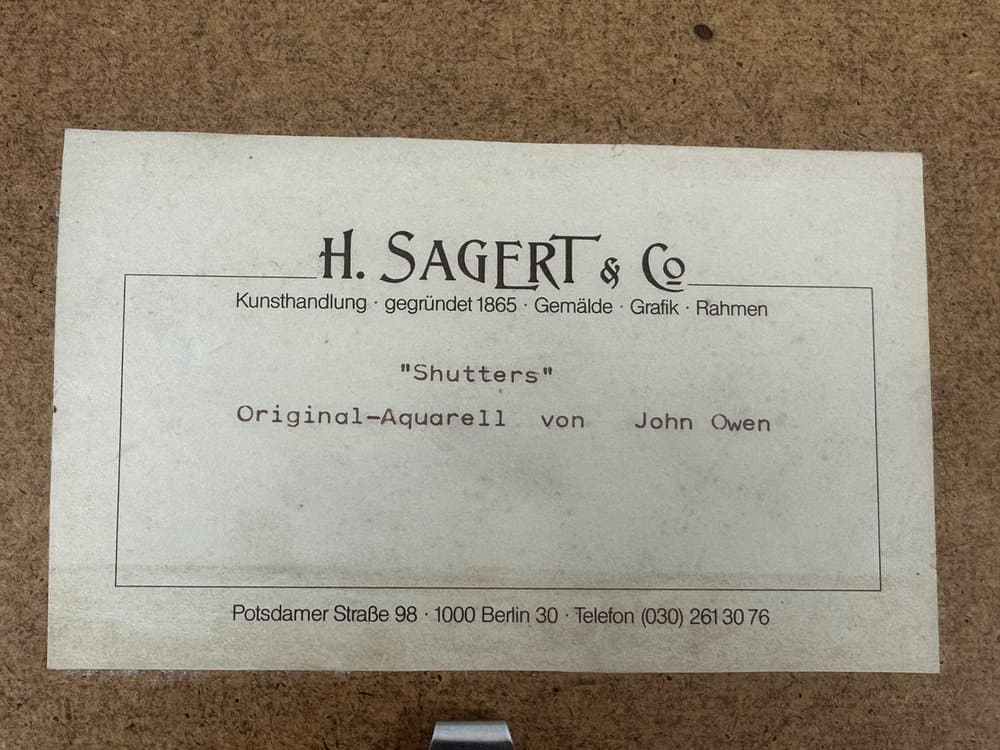 Watercolour Shutters, multicolor, by F. John Owen, United Kingdom, 1980s. - 152624