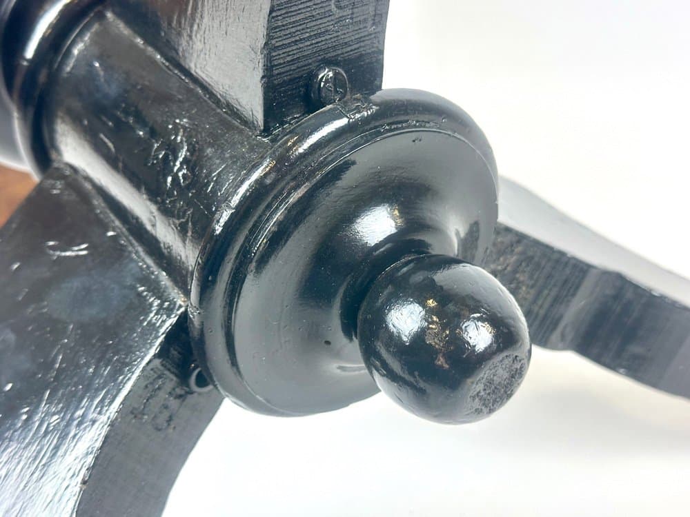 Stołek fortepianowy, oliwkowa tkanina, buk czarny, początek XX w. - 152639