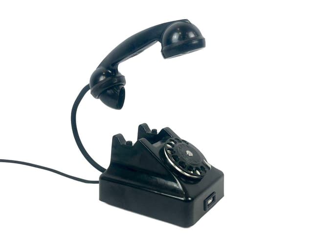 Table lamp, Art Deco Bauhaus, black Bakelite, Poland, 1950s - DIMENSION