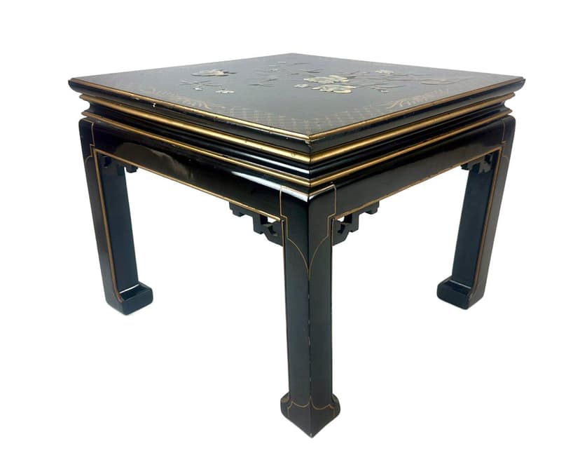 Coffee table, black lacquered wood, China, 1950s.