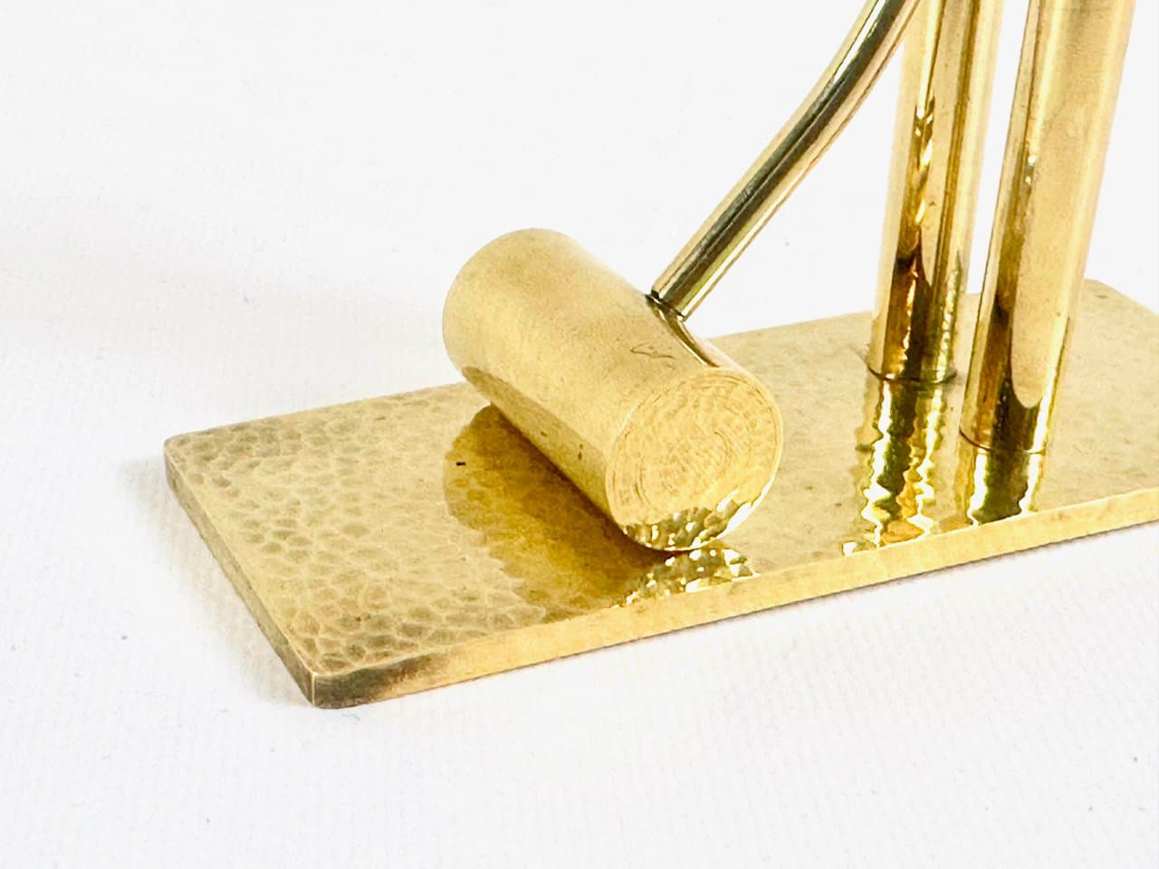 Przycisk do papieru, złoty, mosiądz, Dania, lata 70. - 152684