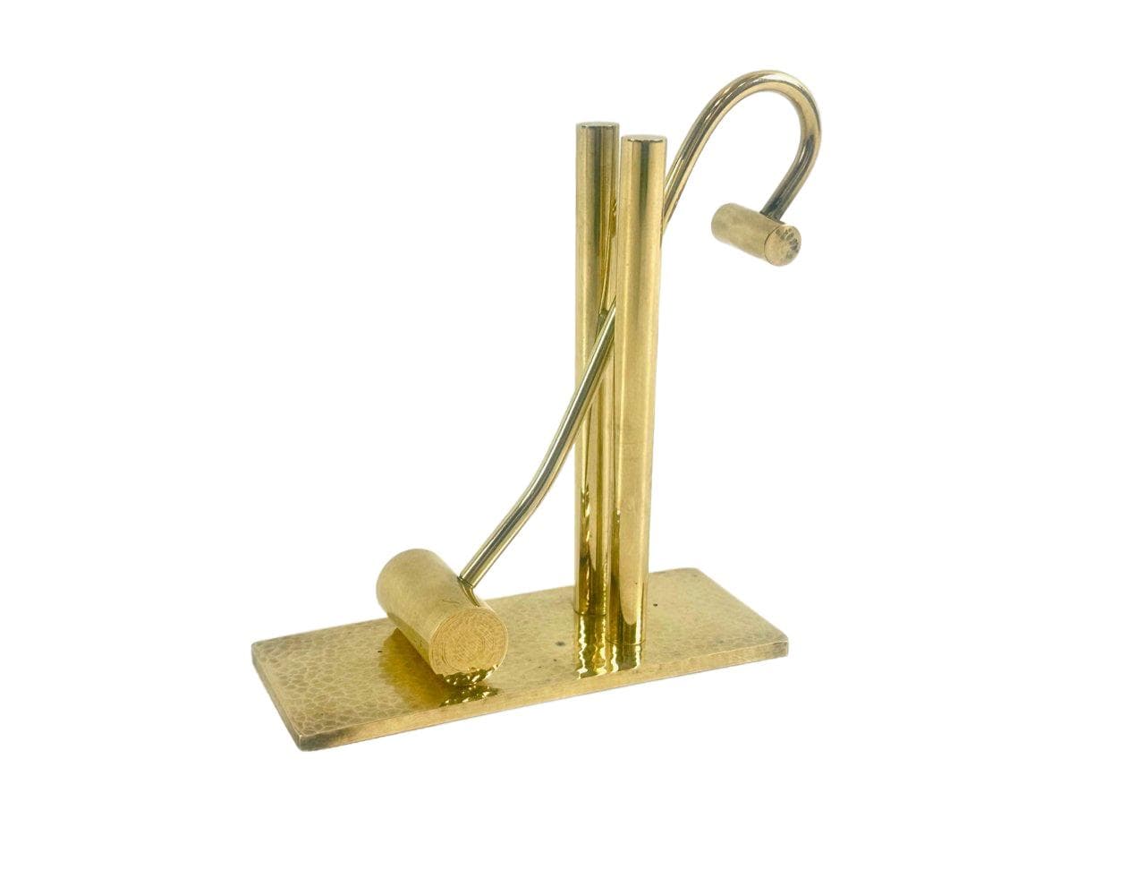 Przycisk do papieru, złoty, mosiądz, Dania, lata 70.