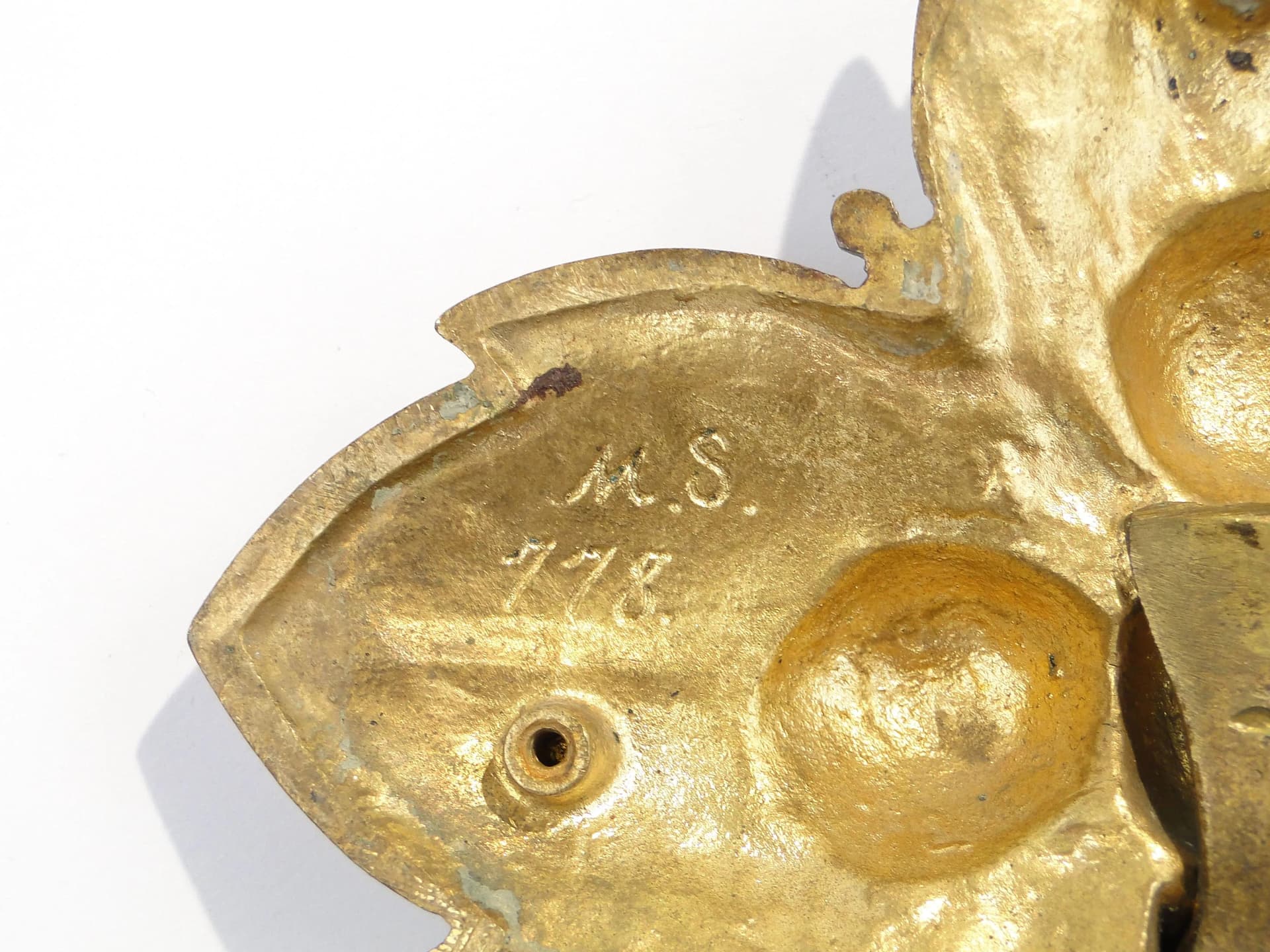 Art Nouveau Door Knocker, Gilded Bronze, France, Early 20th c. - 9122