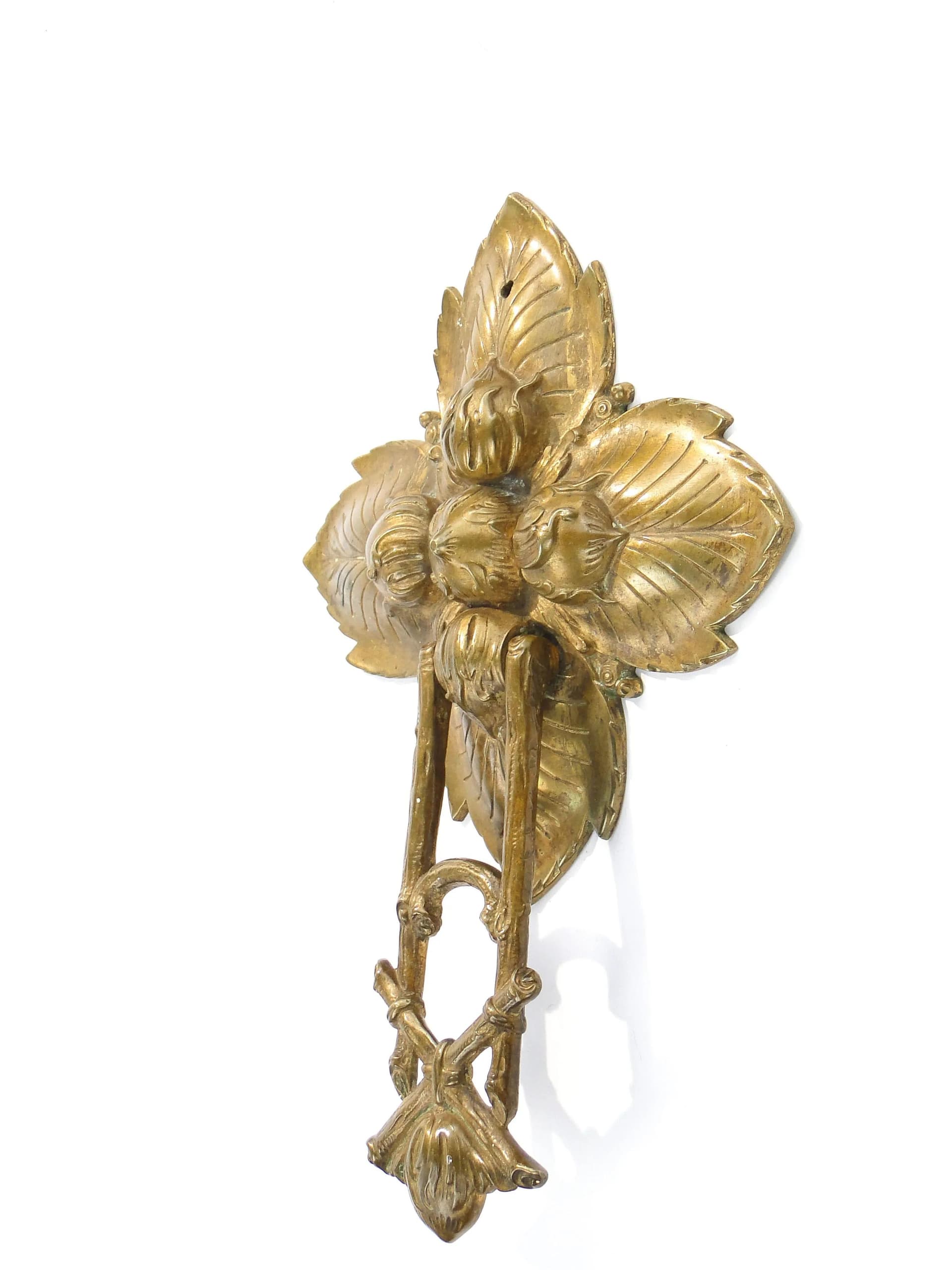 Art Nouveau Door Knocker, Gilded Bronze, France, Early 20th c. - 9124