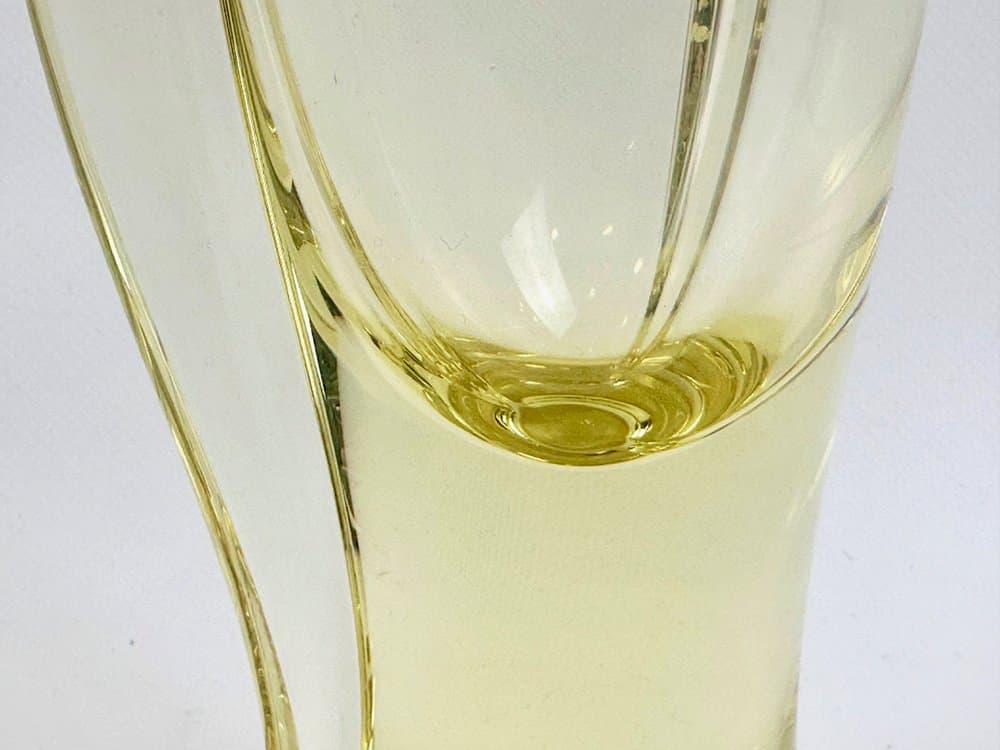 Vase, yellow glass, by M. Klinger, Czech Republic, 1960s. - 152703