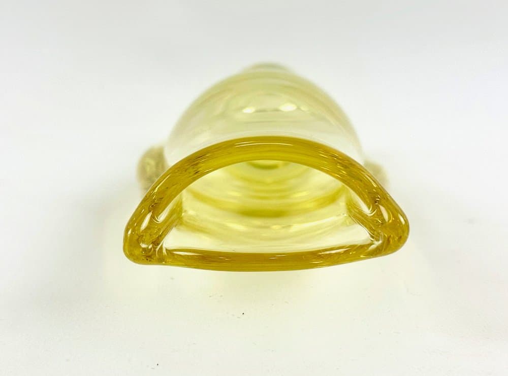 Vase, yellow glass, by M. Klinger, Czech Republic, 1960s. - 152708