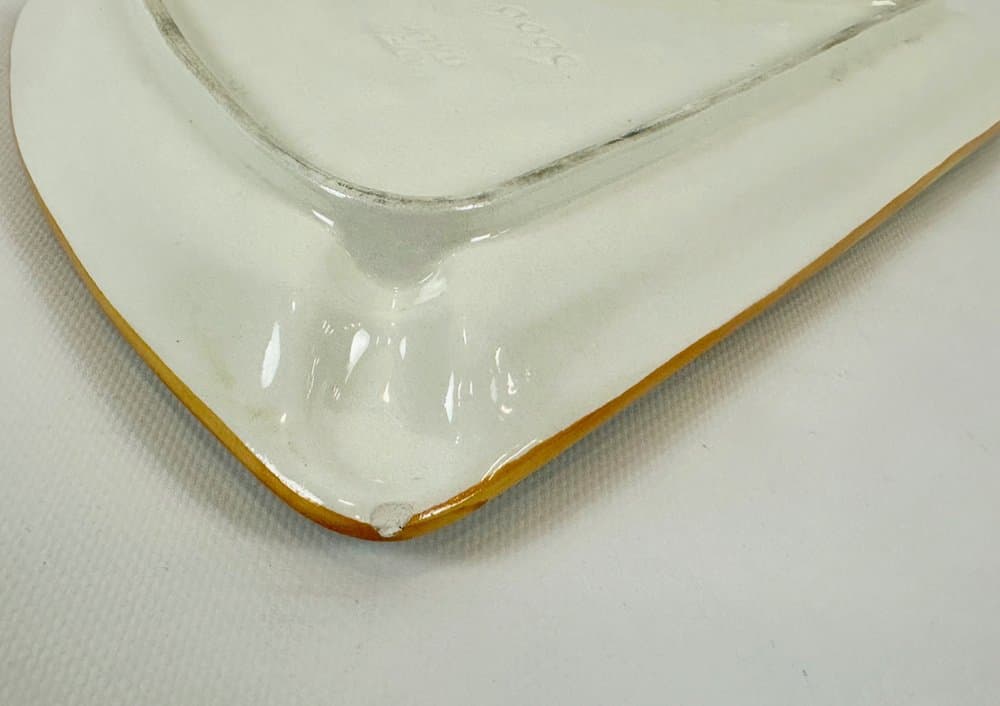 Półmisek do sera Bassano, kość słoniowa żółty, ceramika, Włochy, lata 70. - 152713