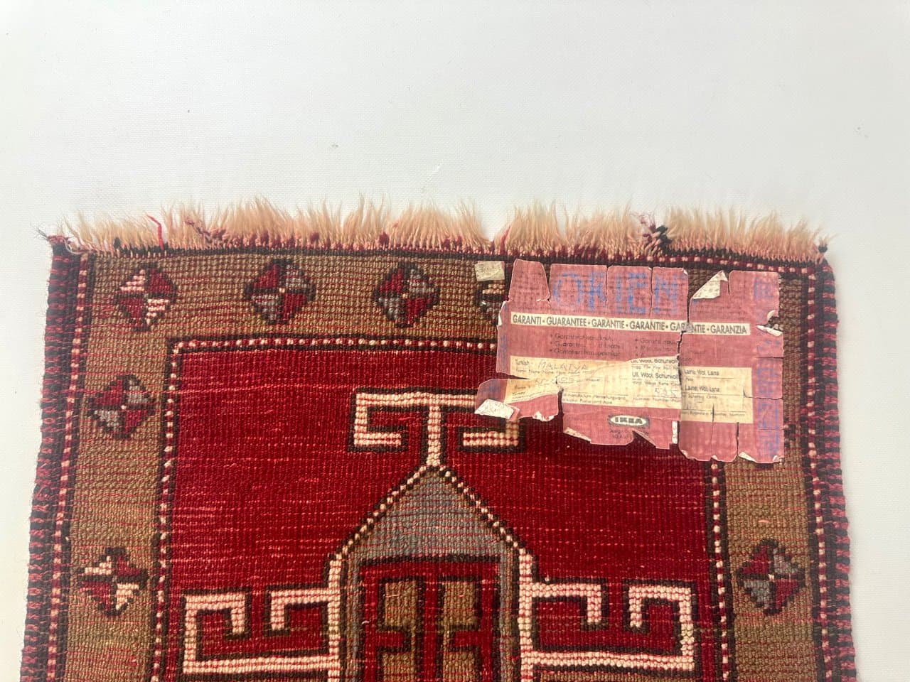Dywan Malatya 105x50 cm, bordowy, wełna, Ikea, Turcja, lata 60. - 152731