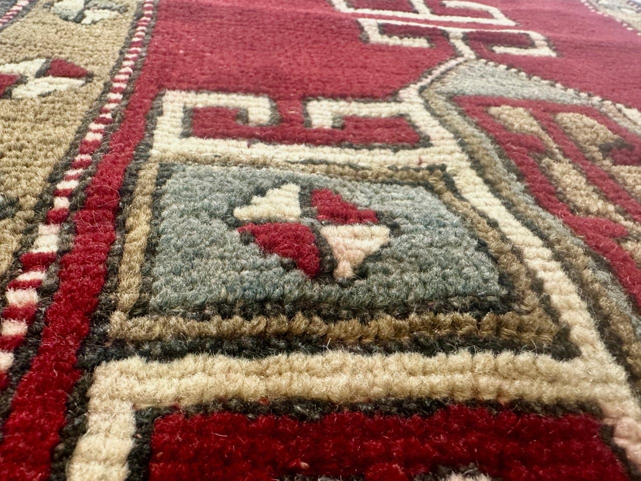 Dywan Malatya 105x50 cm, bordowy, wełna, Ikea, Turcja, lata 60. - 152737