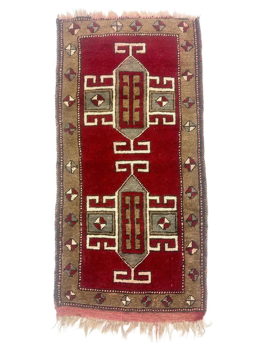 Dywan Malatya 105x50 cm, bordowy, wełna, Ikea, Turcja, lata 60. - 148569