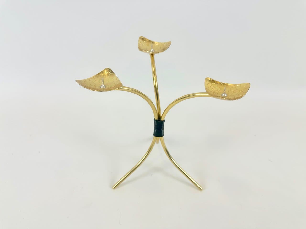 Świecznik, złoty, mosiądz aluminium, Niemcy, lata 60. - 152851