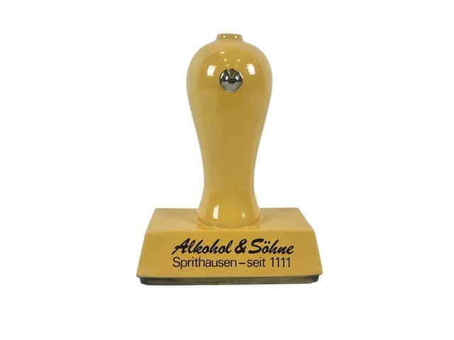 Butelka na likier, żółty, ceramika, Niemcy, lata 80. - WYMIARY