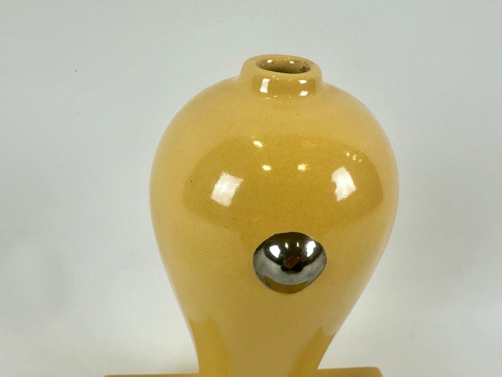 Butelka na likier, żółty, ceramika, Niemcy, lata 80. - 152873