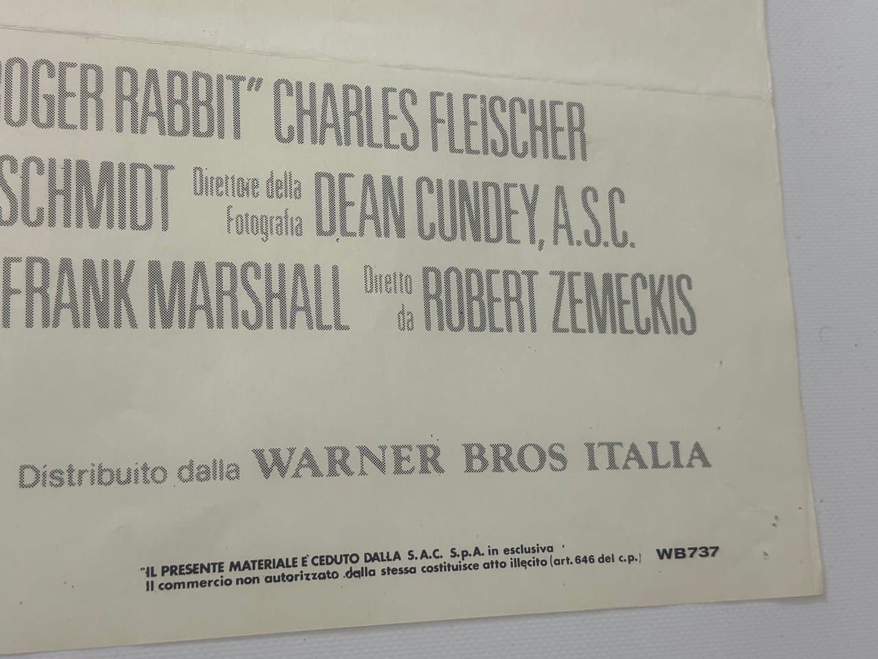 Plakat filmowy Who Framed Roger Rabbit 100x140 cm, multikolor, papier, Włochy, lata 80. - 152950