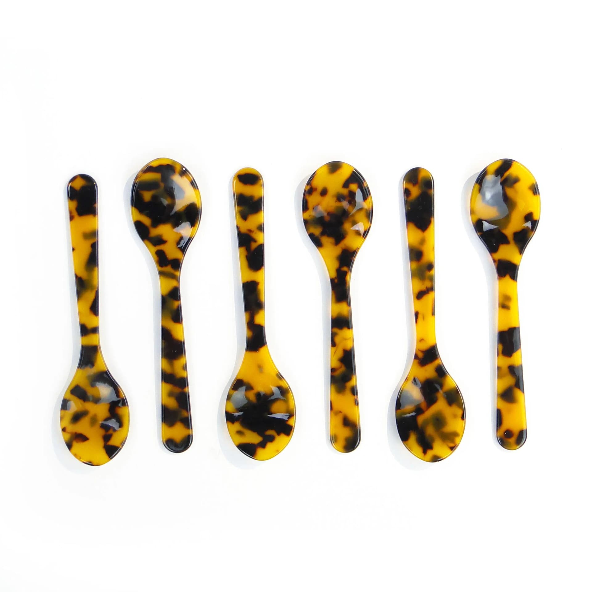 Caviar spoon set, multicolor, Bakelite, Poland, 1970s. - 9093