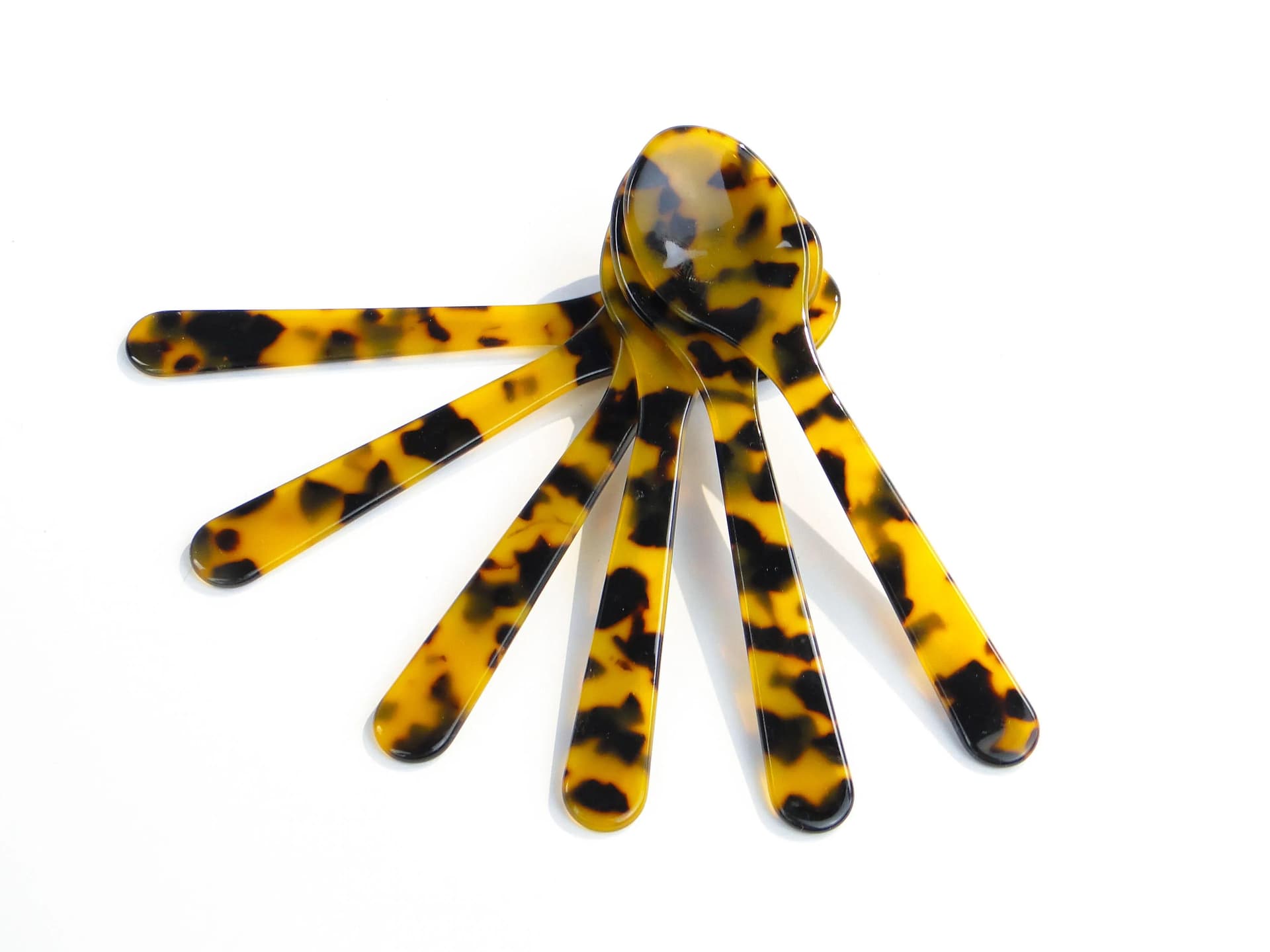 Caviar spoon set, multicolor, Bakelite, Poland, 1970s. - 9096