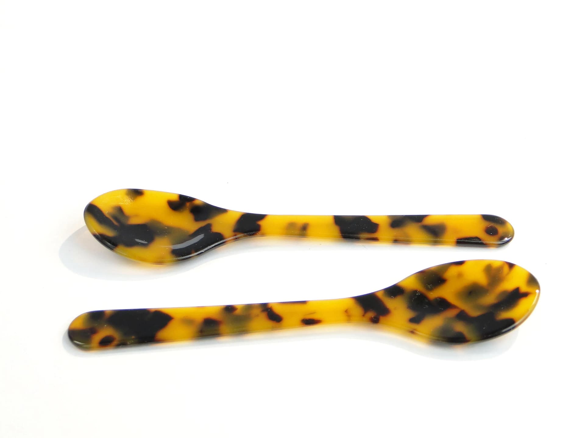 Caviar spoon set, multicolor, Bakelite, Poland, 1970s. - 9095