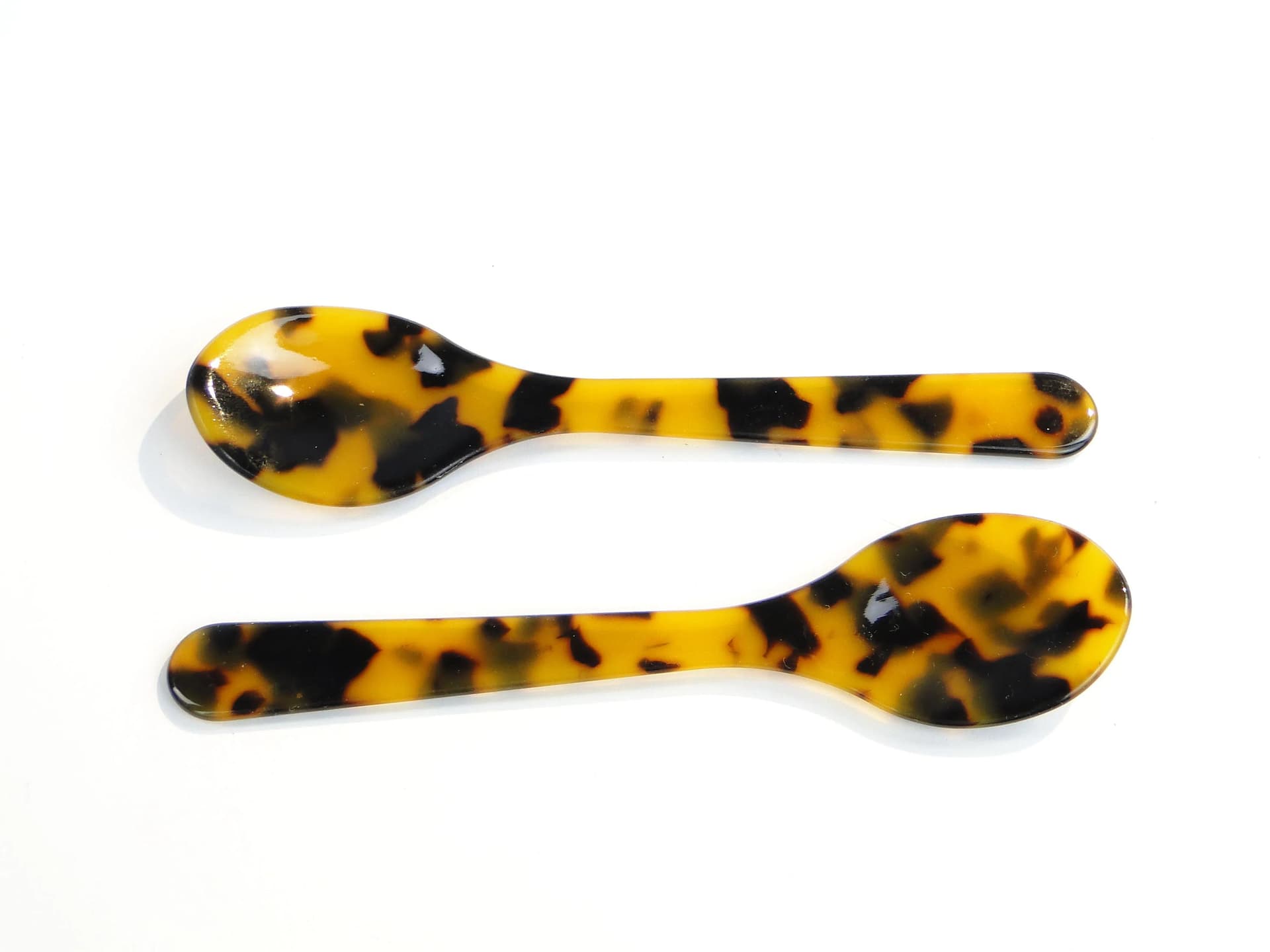 Caviar spoon set, multicolor, Bakelite, Poland, 1970s. - 9094