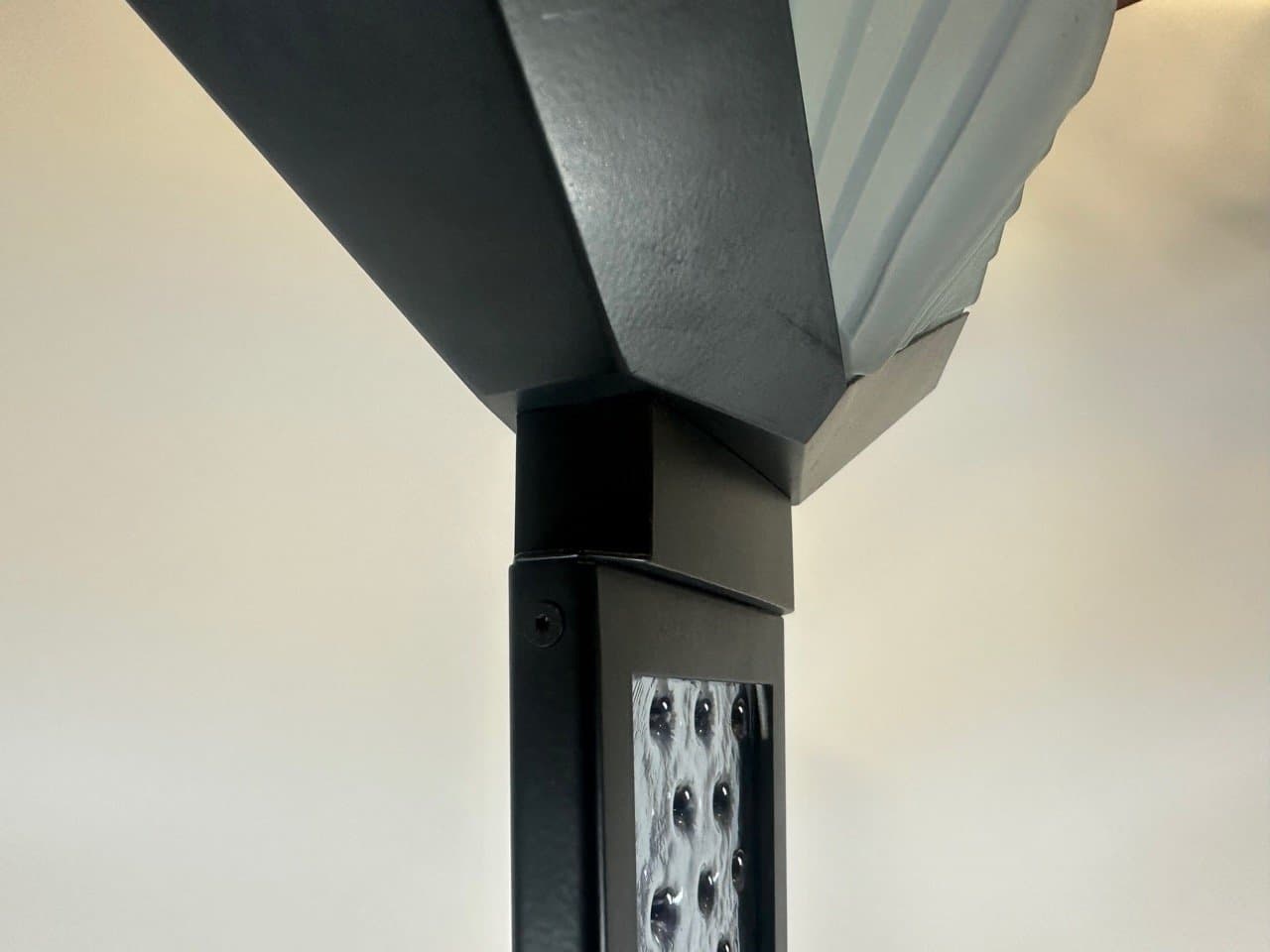 Lampa podłogowa, Murano, czarny, mosiądz, szkło, Włochy, lata 80. - 153003