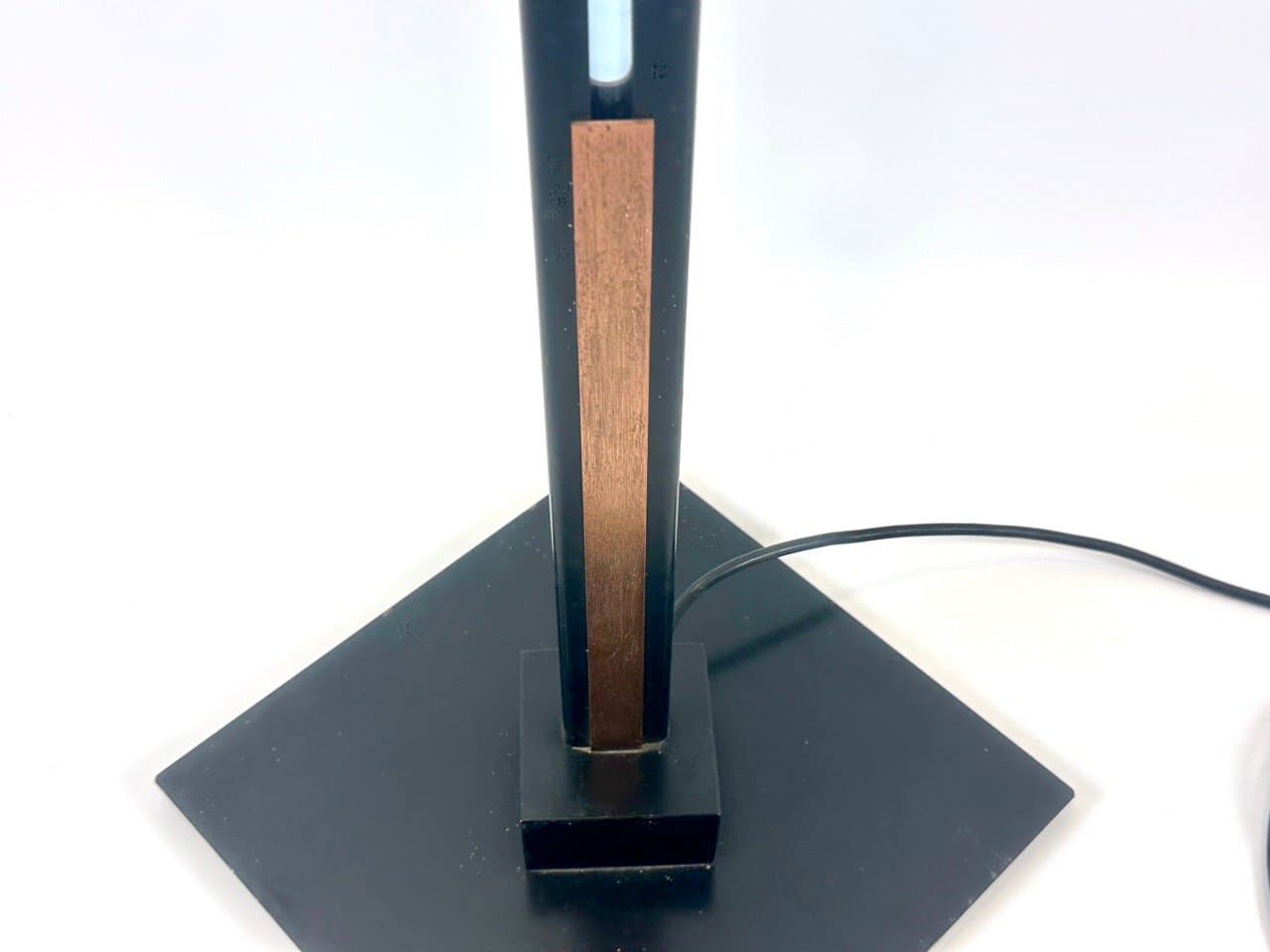 Lampa podłogowa, Murano, czarny, mosiądz, szkło, Włochy, lata 80. - 153012