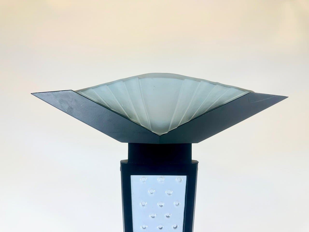 Lampa podłogowa, Murano, czarny, mosiądz, szkło, Włochy, lata 80. - 153002