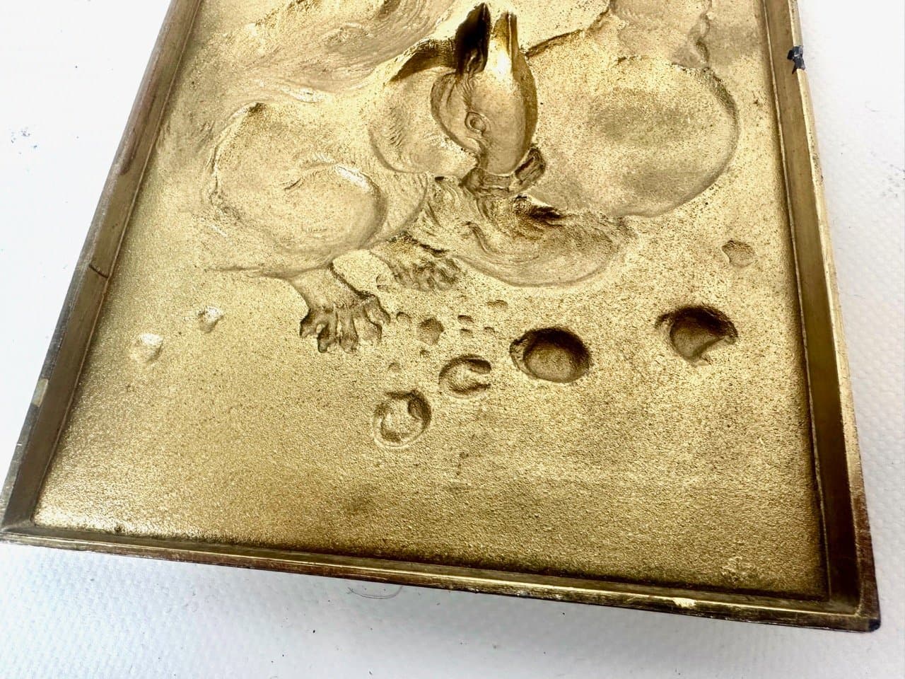 Plakieta ścienna Wiewiórki, złoty, brąz, Niemcy, lata 70. - 153025