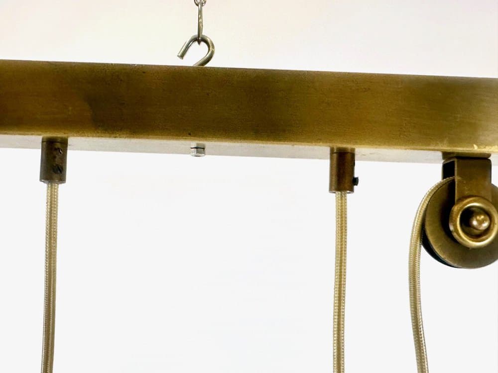 Pendant lamp Art Deco, golden brass, 1930s - 153043