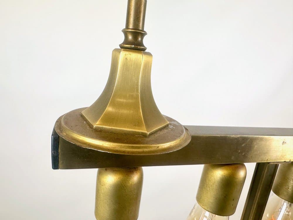 Pendant lamp Art Deco, golden brass, 1930s - 153036