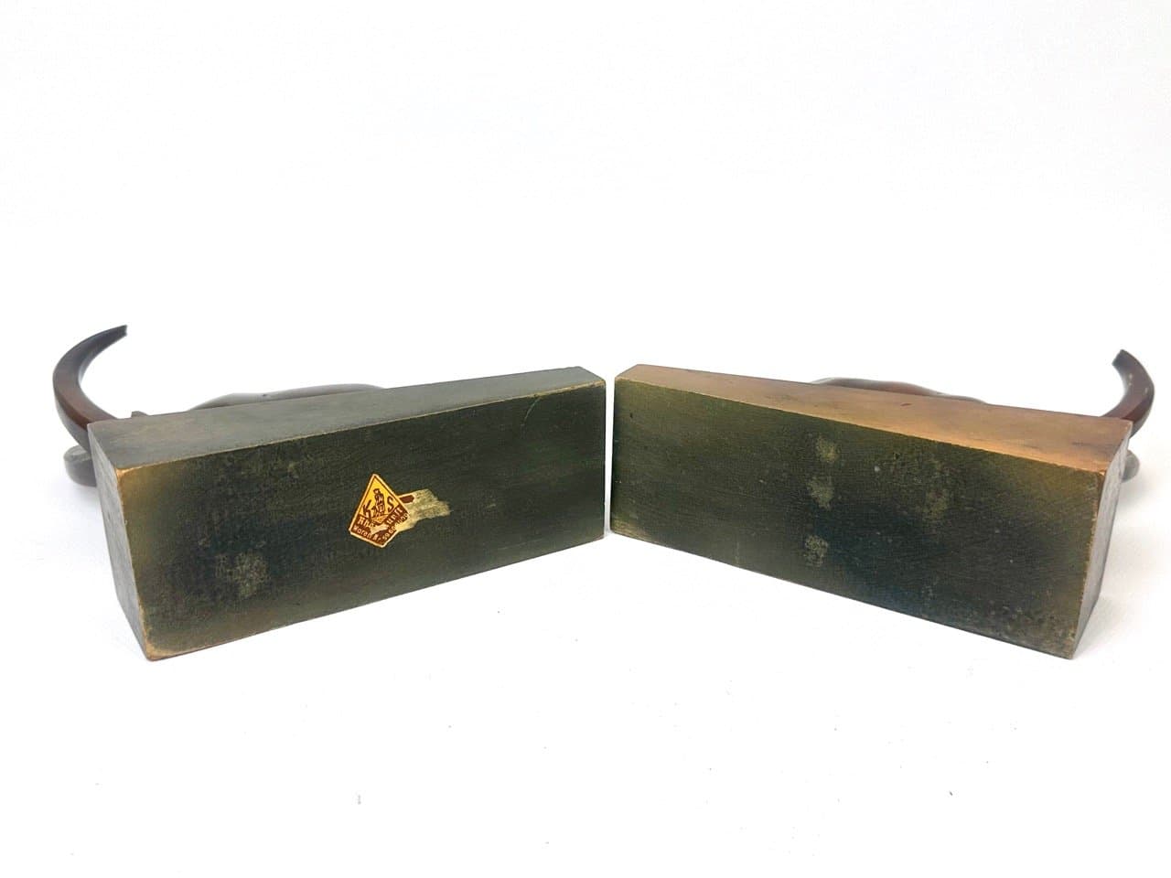 Para podstawek na książki Art déco, brązowy ciemny, buk, Rhön Kunst, Niemcy, lata 30. - 153066