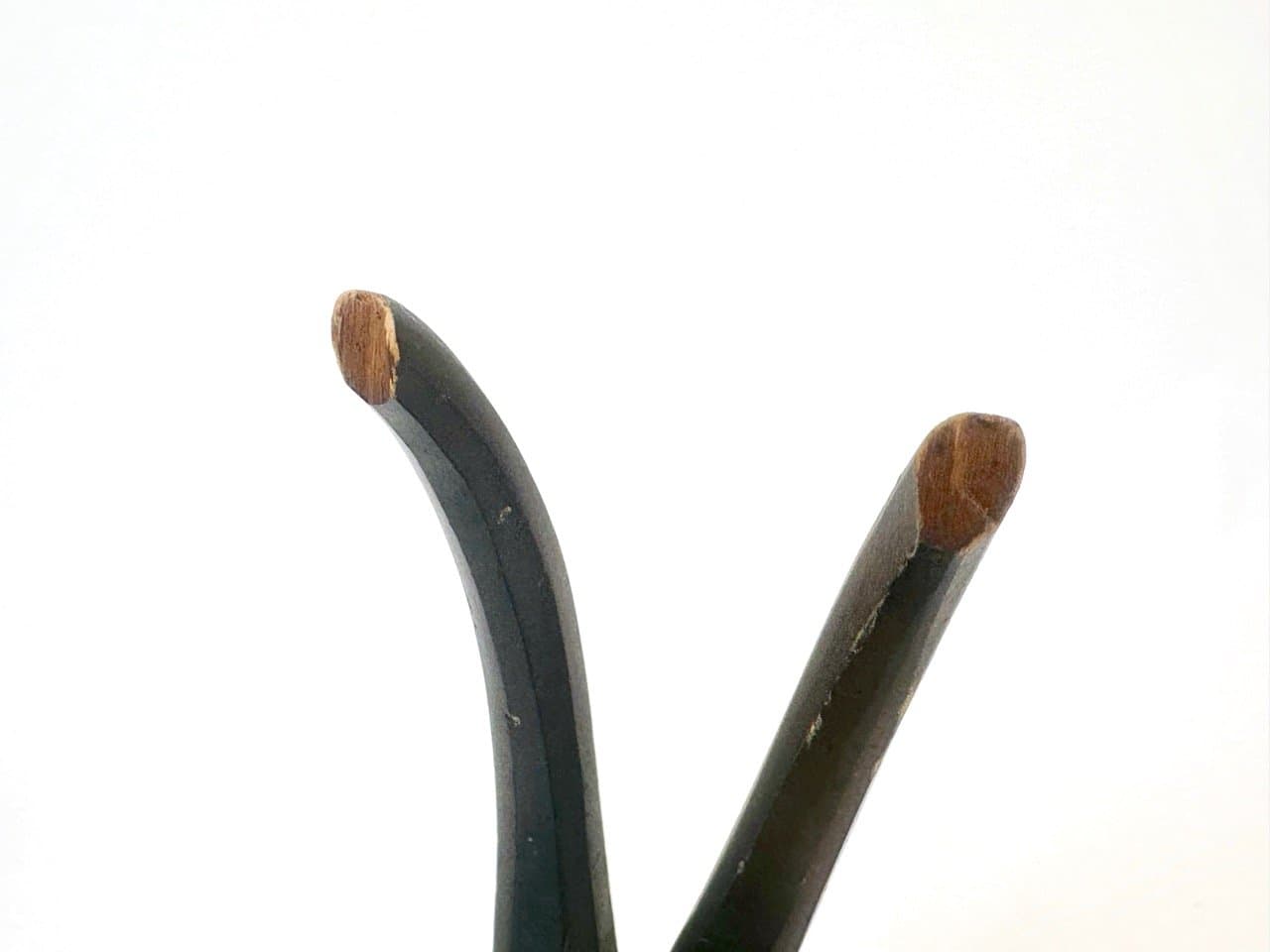 Para podstawek na książki Art déco, brązowy ciemny, buk, Rhön Kunst, Niemcy, lata 30. - 153063