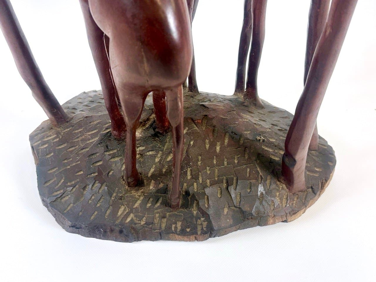 Rzeźba podłogowa antylopa, mahoniowy brąz, mahoń, Kenia, lata 60. - 153080