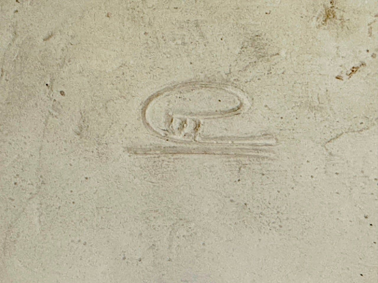 Płaskorzeźba ścienna abstrakcyjna, beż, ceramika, lata 70. - 153105