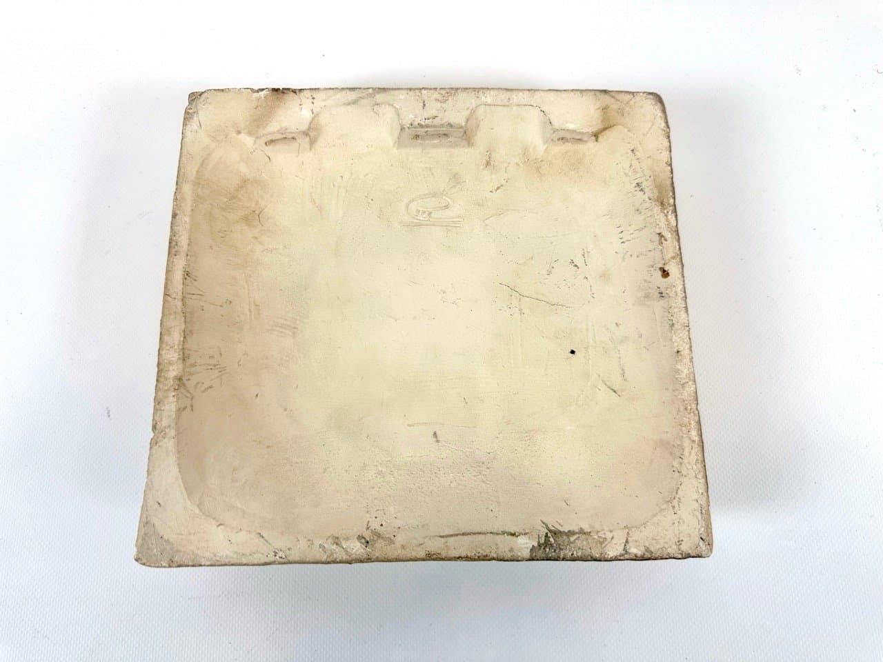 Płaskorzeźba ścienna abstrakcyjna, beż, ceramika, lata 70. - 153104