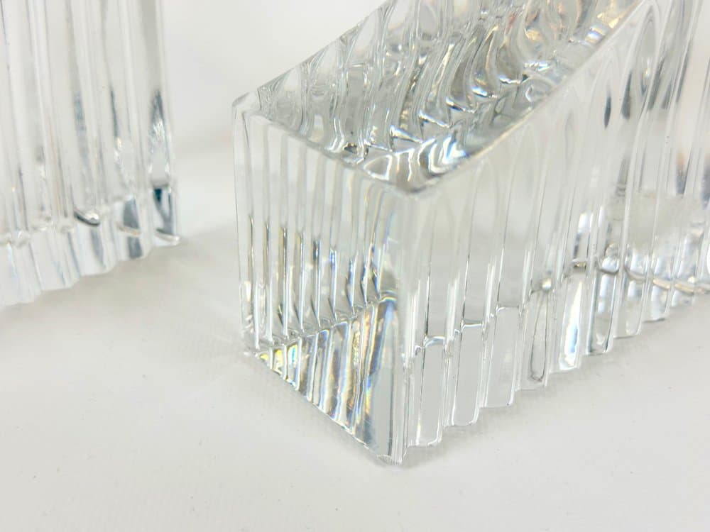 Komplet podpórek do książek, kryształ transparentny, Niemcy, lata 70. - 153120