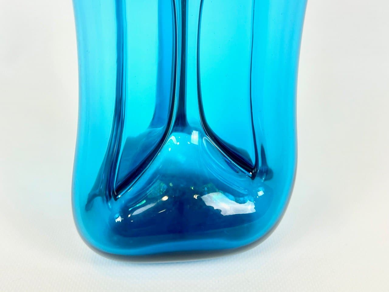 Karafka Kluk Kluk, turkusowe szkło, Holmegaard, Dania, lata 60. - 153234