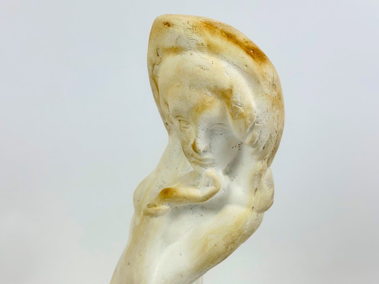 Rzeźba Melancholijna Dziewczyna, kość słoniowa, gips, art. J. Štursa, Czechy, lata 10. - 153256