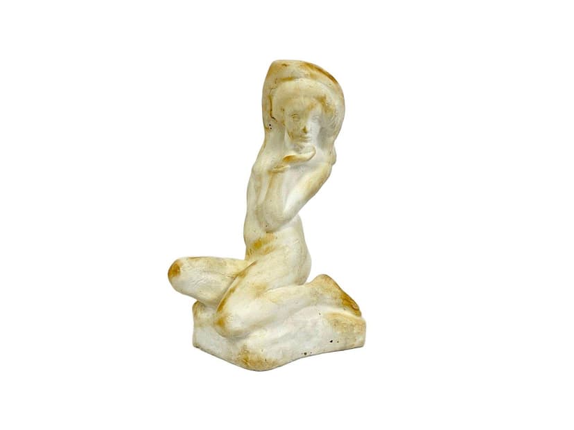 Rzeźba Melancholijna Dziewczyna, kość słoniowa, gips, art. J. Štursa, Czechy, lata 10.